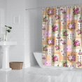 thumbnail image 2 of Pioneer Flower Floral Print Pattern Shower Curtain 72"x72" ,Bathroom Decorative Shower Curtains Set with 12 Hooks,Modern Waterproof Washable Shower Curtain, 2 of 6