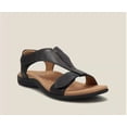 thumbnail image 1 of Sandalias de gran tamaño para mujer, sandalias de playa informales con velcro planas de estilo europeo y americano para verano, 1 of 5