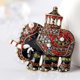 thumbnail image 4 of Brooch Pin, Thailand Elephant Retro Colorful Rhinestone Faux Pearl Brooch Pin Gift For Women Girls Scarf Jewelry, 4 of 4