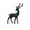 A, variant on Christmas Decorations - Black Reindeer Statues - Modern Xmas Figurines - Elegant Indoor Holiday Decor - Table Centerpieces - Ideal for Mantel Living Room Bedroom Office (A)