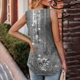 thumbnail image 7 of Summer Savings Clearance 2023! Tunic Tops for Women Loose Fit Casual Vintage Solid Color Pleated Sleeveless Crew Neck Tank Shirts, 7 of 7
