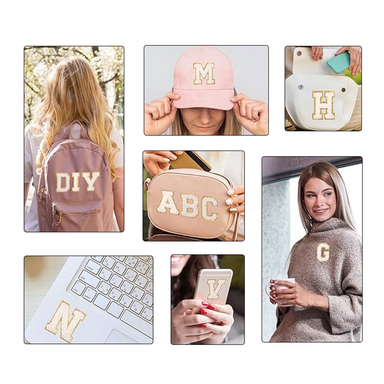 1 Set A-Z Letter Sticker Letter Repair Patches Iron on Embroidered Patches Sew On Patches for Clothes Hat