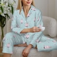 thumbnail image 6 of Uemuo Milk Tea Pattern Womens Pajama Sets,PJ Set for Women,Pajamas for Women Logo,Long Sleeve Pajama Set for Women,Soft Long Sleeve Top With Pants-X-Large, 6 of 9
