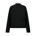 thumbnail image 4 of Fldy Kids Girls Figure Skating Jackets Athletic Jacket Sweatshirts Ice Skating Gym Training Tops Purple 6, 4 of 5