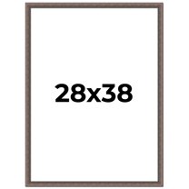 28x38 Frame Silver Real Wood Picture Frame Width 1.25 Inches | Interior Frame Depth 0.5 Inches |