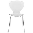 thumbnail image 2 of Modern Side Chairs Set of 4 - Transparent Dining Accent Chairs - Chrome Base - 32.25" Height, 2 of 9