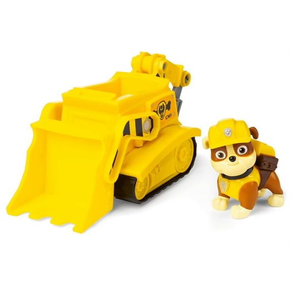 PAW Patrol, Rubble’s Diggin’ Bulldozer with Collectible Figure, for Kids Aged 3 and up
