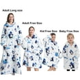 thumbnail image 2 of Manta de franela con mangas Sudadera de invierno Jersey polar Tiburón gigante Manta usable Sudadera con capucha para adultos Niños Bebés, 2 of 6