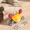 thumbnail image 4 of Baby bath water toy, Crawling Crab Baby Toy, Upgraded Tummy Time Gifts for Newborn Babies 3-6 6-12 Month, Light-Up Walking Dancing Moving Crab with Music & Obstacle Avoidance, Rechargeable (Orange), 4 of 5