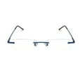 thumbnail image 2 of EYE ZOOM 2 Pack Compact Metal Rimless Reading Glasses with Light Slim Navy Blue and Silver Case for Men and Women, +2.00, 2 of 6