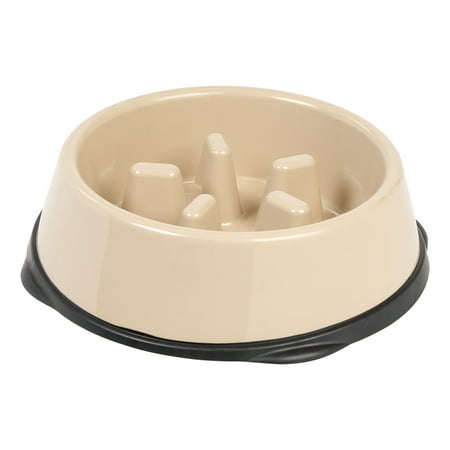 UPC: 0762016474380 | IRIS USA  10  Large Slow Feeding Dog Bowl for Long Snouted Pets  Beige/Black