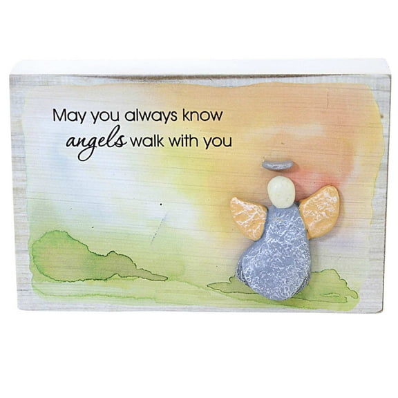 Home Decor Pebble Art Box Plaques Mdf Inspiration Er60498 Angel