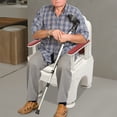 thumbnail image 4 of Comfortable and Stable Portable Bedside Commode, Adjustable Height, Soft PU Seat, Armrests, and Accessories for Easy Access and Use at Home, 4 of 5