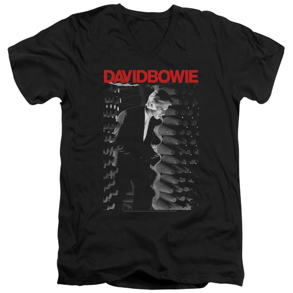 David Bowie - Station To Station - Slim Fit V Neck Shirt - Small