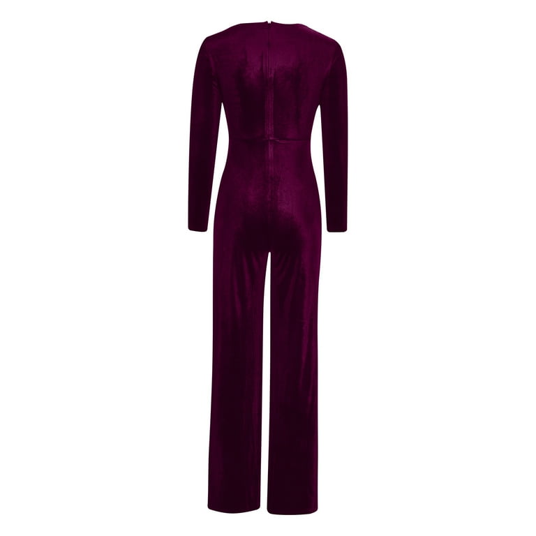 Petite Jumpsuit Pink Velvet Jumpsuit Velvet Jumpsuits For Women