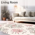thumbnail image 2 of ODIKA 2x3 Machine Washable Non-Slip Area Rug, Refined Baroque Floral Arrangement with Curving Petal and Leaf Details Ultra Soft Rug, None, 537386, 2 of 7