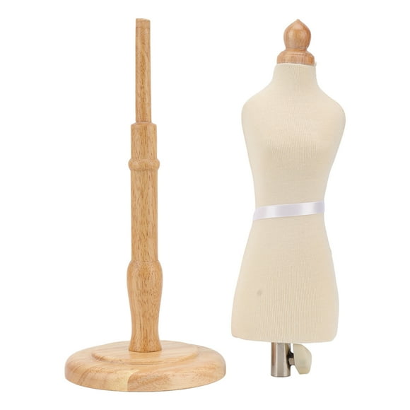 Maniquí de costura profesional de madera de haya para mujer, duradero, con base de madera para exhibición de ropa