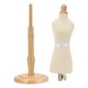 thumbnail image 1 of Maniquí profesional de madera de haya para mujer, duradero, con base de madera para exhibición de ropa, 1 of 14
