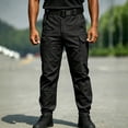thumbnail image 5 of Men's Stretch Tactical Pants, Lightweight Water Resistant Ripstop Cargo Pants with Multi Pockets Casual Outdoor Work Hiking Pants (No Belt) for Travel, 5 of 5