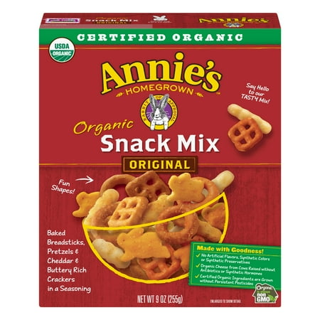 Cheddar Pretzel - (2 Pack) Annie's Organic Snack Mix Breadsticks Pretzels & Cheddar Crackers 9 oz
