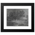 thumbnail image 2 of Thomas Gainsborough 14x12 Black Modern Framed Museum Art Print Titled - Wooded Landscape with Gypsy Encampment (Between 1775 and 1780), 2 of 5