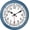 12 Wk-blue, variant on 13 Inch Dark Brown Vintage Waterproof Indoor/Outdoor Wall Clock with Thermometer & Hygrometer Large Silent Numerals & Accurate Timekeeping for Living Room, Porch&Garden&Pool
