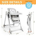 thumbnail image 4 of Loewten 3-in-1 Baby High Chair,Convertible Baby Swing,Foldable Infant Dining Chairs Seat with Wheels for Babies and Toddlers,Gray, 4 of 11