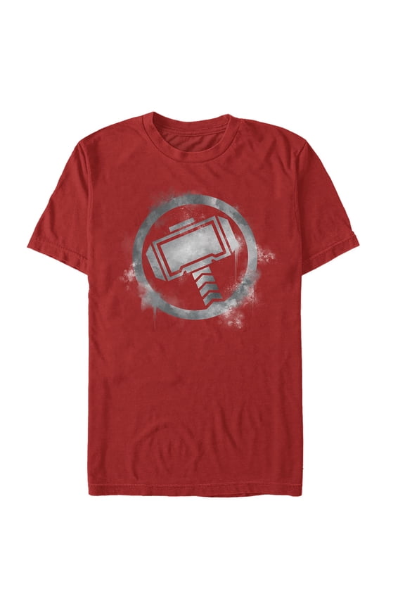 Men's Marvel Avengers: Endgame Smudged Thor Graphic Tee Red Medium