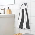 thumbnail image 7 of Ryvnso White with Black Line Stripe Cotton Hand Towels Sets Face Towel 2 PCs Bathroom Decorative, 7 of 7