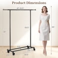 thumbnail image 3 of Costway Garment Rack with Extendable Rods, Clothes Stand on Wheels for , Dressing Rooms, 3 of 10