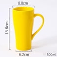 thumbnail image 5 of Farcauo Large Mug 500 ml Tea Mug with Strainer XXL Coffee Mug Ceramic Tea Mug Original with Spoon & Coaster 500 ml Coffee Mug Cute Birthday Gift Tea Coffee Cup Gift (Yellow), 5 of 9