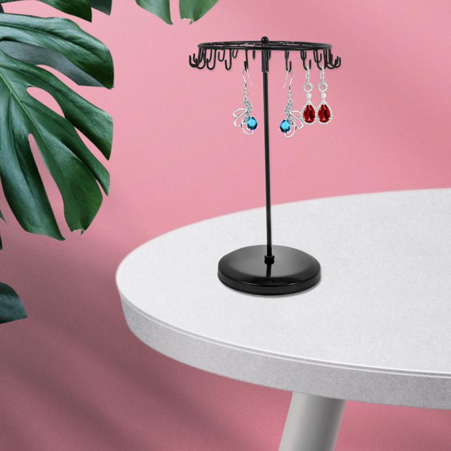 Nestingho Organizador De Joyería Negro En Hierro Con Único Para Exhibición Y Almacenaje