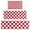 Red and White, variant on Red and White Checkered Pattern Kitchen Rugs Sets Of 3,Kitchen Runner Rugs Non Skid Washable,Decorative Kitchen Floor Mats for Kitchen,Sink,Laundry,17"x30"+ 17"x47" + 17"x59"