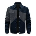 thumbnail image 5 of ZACPNCV Men Wool Loose Fit Loose Vintage Denim Jackets Man Cargo Button Jean Coat, 5 of 7