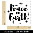 thumbnail image 2 of Peace On Earth Christmas Self-Inking Rubber Stamp Ink Stamper - Brown Ink - Small 1 Inch, 2 of 7