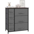 thumbnail image 1 of HOMCOM Commode pour Chambre avec 7 Tiroirs, Commode en Tissu, Gris Foncé, 1 of 10