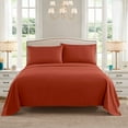 thumbnail image 2 of Sweet Home Collection 1500 Series Bed Sheets - Extra Soft Microfiber Deep Pocket Sheet Set - Rust, Twin, 2 of 6