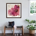 thumbnail image 3 of Art.com Elegant Fresco Floral Gold Flower I Art Print by Silvia Vassileva, Brown Frame Wall Art, 38" x 38", 3 of 5