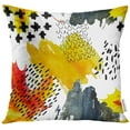 thumbnail image 1 of EREHome Red Black Autumn Watercolor Maple Leaf and Doodle Grunge Abstract Natural for Fall Design Hand Yellow Throw Pillowcase Cover Cushion Case Home Decor 16x16 inch, 1 of 1
