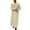 Khaki@GC@, variant on CONZONE Mens Muslim Kaftan Abaya Long Sleeve Robe For Men Trendy Solid Color Lapel Arab Thobe