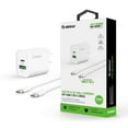 thumbnail image 3 of Esoulk 20W 2-Port Type-C PD (Power Delivery) and USB-A Quick Charge, Ultra Fast Charging Wall Charger with USB Cable with Glass Screen Protector for T-Mobile REVVL 7 Pro 5G - White, 3 of 9
