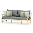 thumbnail image 2 of RST Brands Kooper 4 Piece Wood Outdoor Sofa & Club Chair Set -  Charcoal Gray, 2 of 7