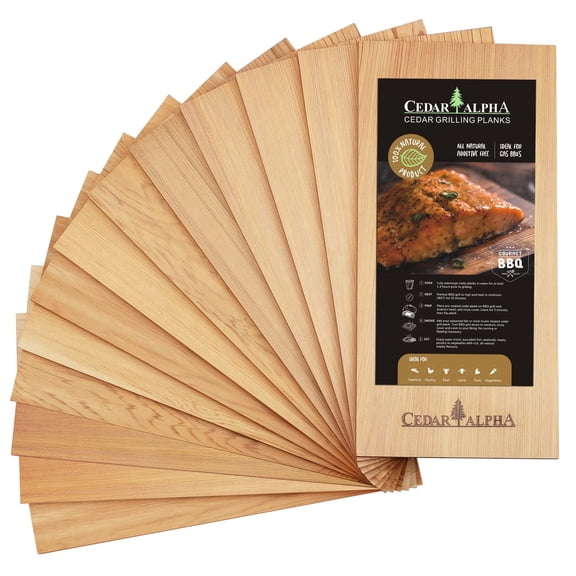 LANGXINESE 11" x 5" Smoke and Flavor Cedar Grilling Planks 12 Pack