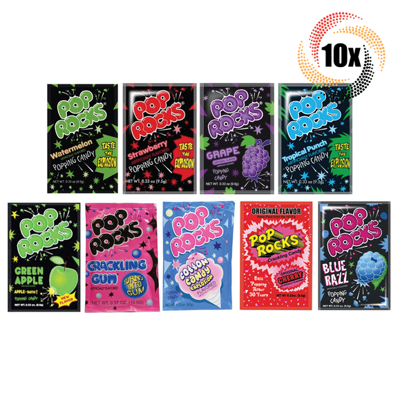 10x Packs Pop Rocks Variety Flavor Popping Candy .33oz ( Mix & Match Flavors! )