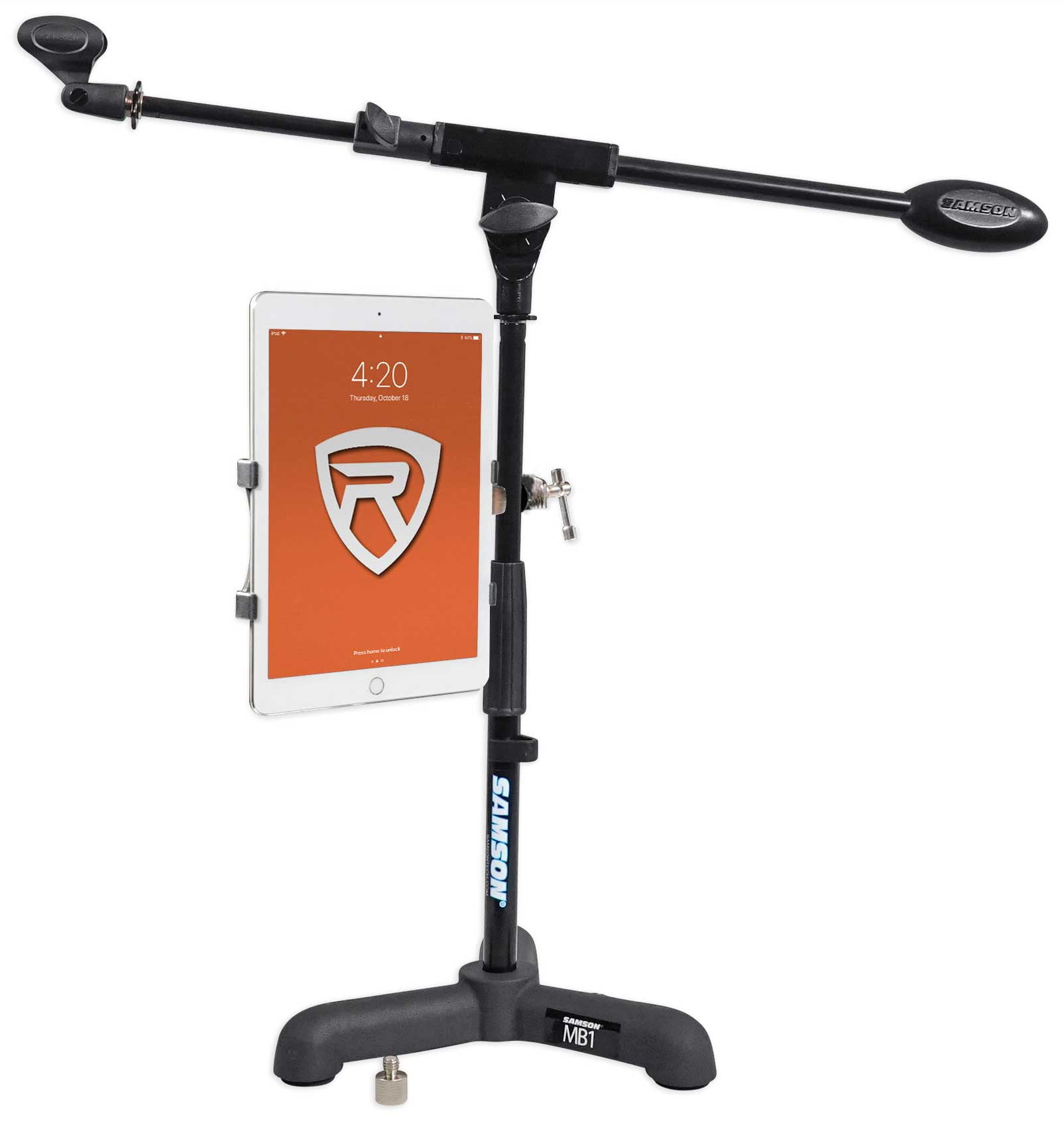 Samson Podcasting Podcast Microphone Mic Stand w/ Boom+Tablet/iPad