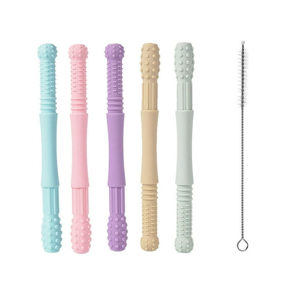 EeaseMX 1 juego de tubos de dentición huecos para bebés, juguetes para la dentición, palitos molares