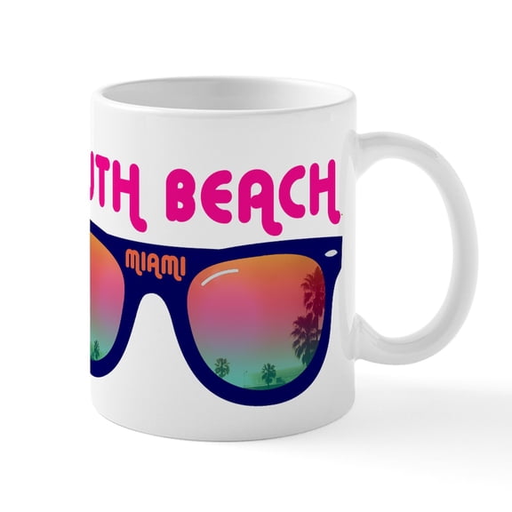 CafePress - South Beach Miami Mug - 11 oz Ceramic Mug - Novelty Coffee Tea Cup