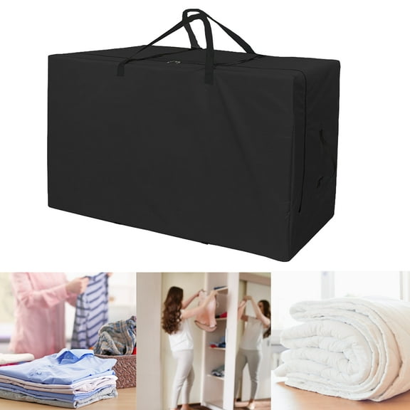 Shoreew Folding Mattress Storage Bag Heavy Duty Waterproof Oxford Cloth Dust-proof Portable Handle Trifold Mattress Bedding Clothes Organizer Pouch Carry Case