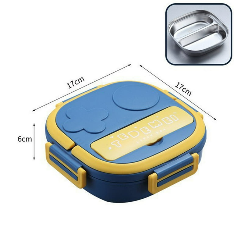 Stainless Steel 2/3/4 Grid Thermal Insulated Lunch Box Bento Food Container  Kids