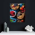 thumbnail image 4 of Nawypu  Fruit Pictures Kitchen Wall Decor Fresh Strawberry Blueberry on Vintage Wood Board Painting Canvas Prints Food Artwork Painting for Home Dining Room Restaurant Decoration, 4 of 4
